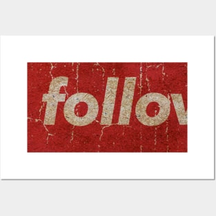 the follower - SIMPLE RED VINTAGE Posters and Art